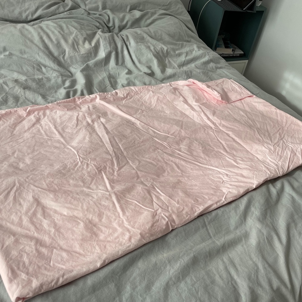 Brooklinen Pink Percale Duvet Cover and  2 standard pillow cases